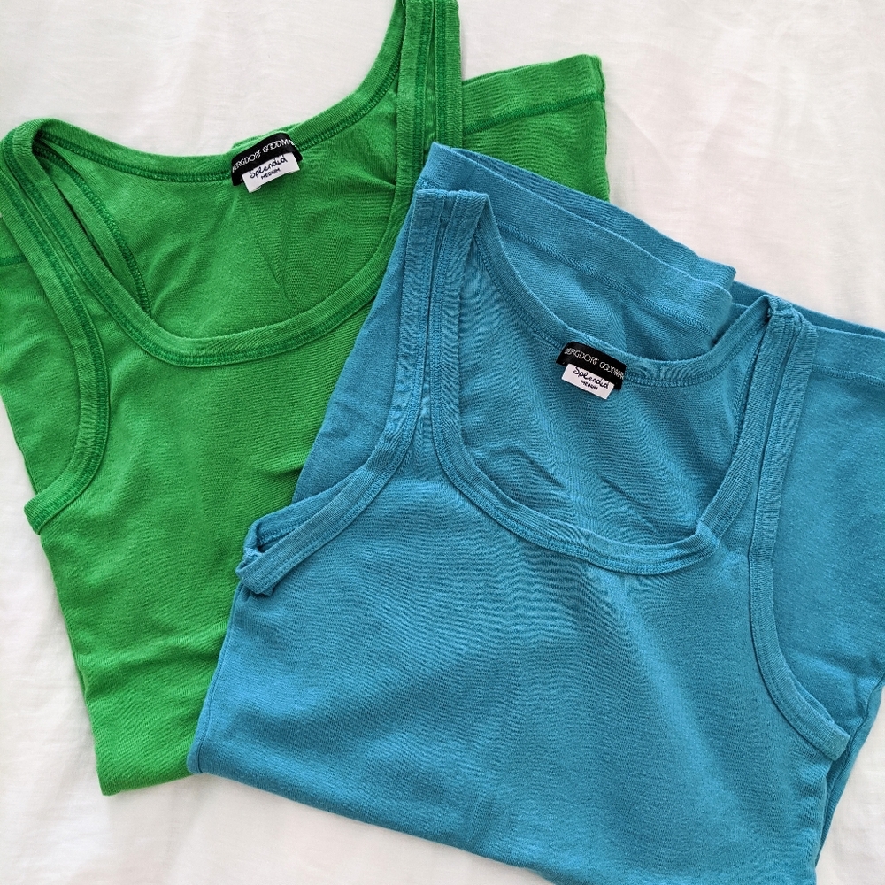 Pair of Splendid for Bergdorf Goodmam tanks, MED